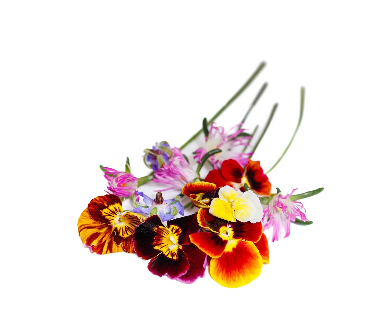 Mixed edible flower bouquet